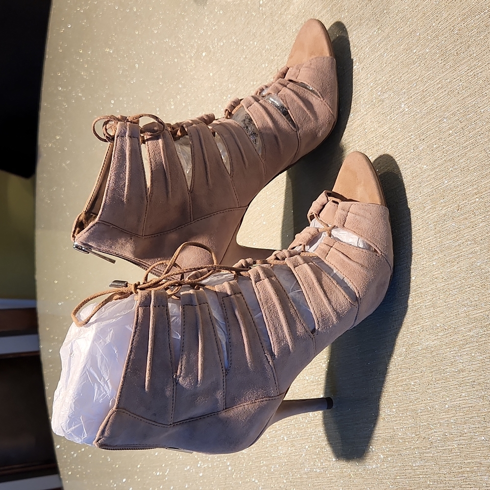 Jessica Simpson strapped suede heels